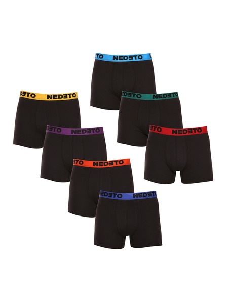 Nedeto Set de șapte boxeri pentru bărbați în negru Nedeto