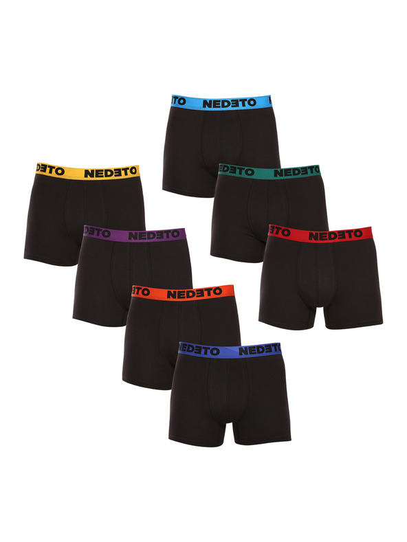 Nedeto Set de șapte boxeri pentru bărbați în negru Nedeto