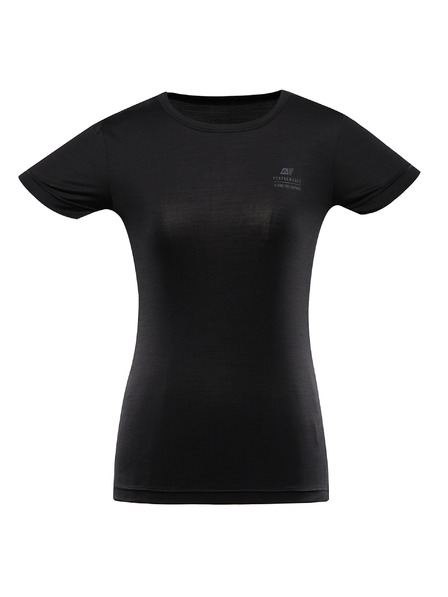ALPINE PRO Tricou pentru femei cu uscare rapidă și răcire ALPINE PRO BASIKA negru