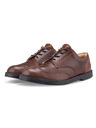 Vasky Cizme elegante din piele pentru femei, jumătăți maro închis - primăvară / toamnă, pantofi Vasky Brogue Low Dark
