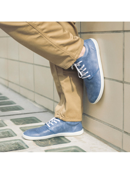 Vasky Barefoot din piele pentru femei Vasky Terry albastru