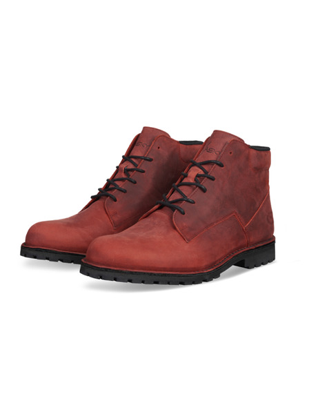 Vasky Cizme de gleznă din piele pentru femei, roșii - Cizme toamnă/iarnă, Vasky Hillside Waterproof Shoes