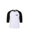 Horsefeathers Tricou Dynamo Raglan - alb/negru HORSEFEATHERS