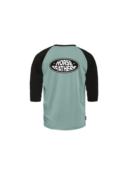 Horsefeathers Tricou Dynamo Raglan - albastru haze/negru HORSEFEATHERS