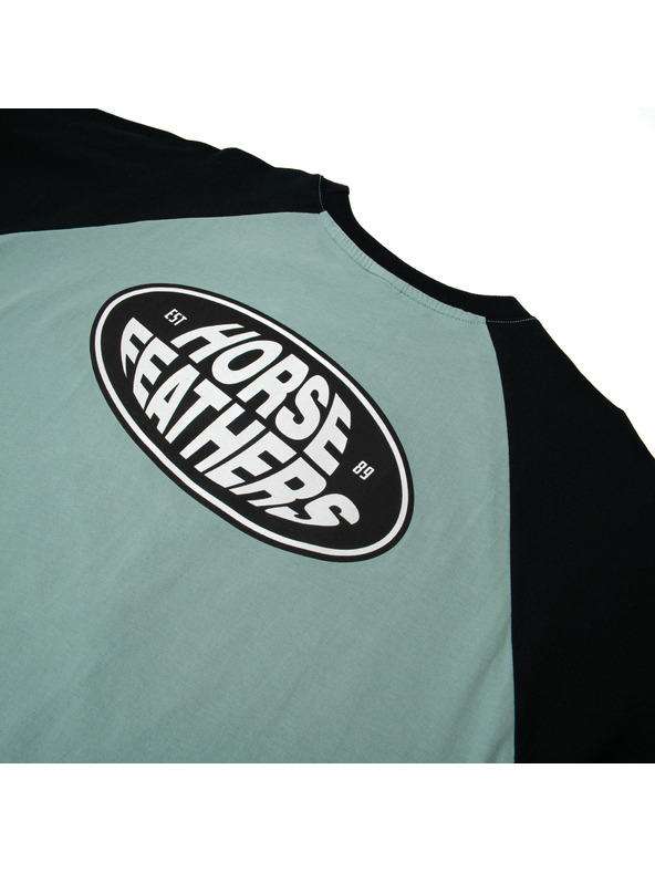 Horsefeathers Tricou Dynamo Raglan - albastru haze/negru HORSEFEATHERS