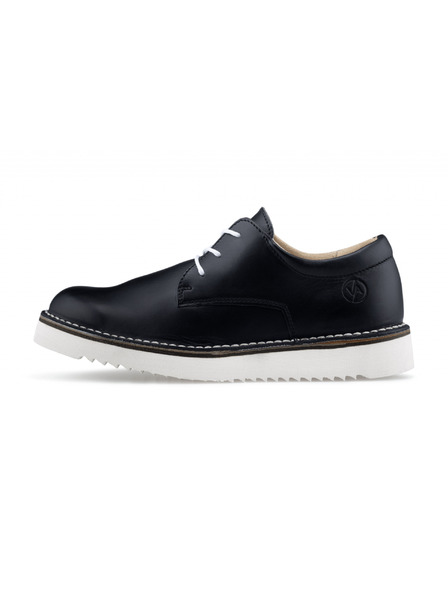 Vasky Cizme semi din piele pentru bărbați negre și albe - primăvară / toamnă Vasky Derby Boots