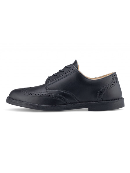 Vasky Semibote din piele neagră pentru bărbați - Primăvară / Toamnă, Pantofi Vasky Brogue Low Noir