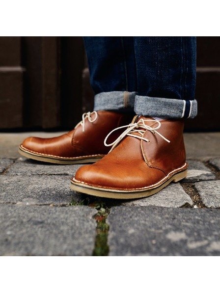 Vasky Botine din piele maro pentru bărbați - cizme primăvară / toamnă, pantofi Vasky Desert Brown