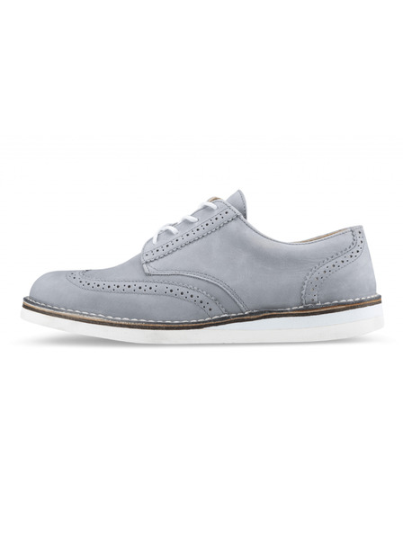 Vasky Semiboteci din piele gri pentru bărbați - Primăvară / Toamnă Ghete, Pantofi Vasky Brogue Low