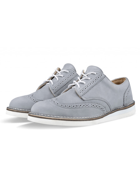 Vasky Semiboteci din piele gri pentru bărbați - Primăvară / Toamnă Ghete, Pantofi Vasky Brogue Low
