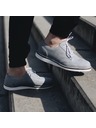 Vasky Semiboteci din piele gri pentru bărbați - Primăvară / Toamnă Ghete, Pantofi Vasky Brogue Low