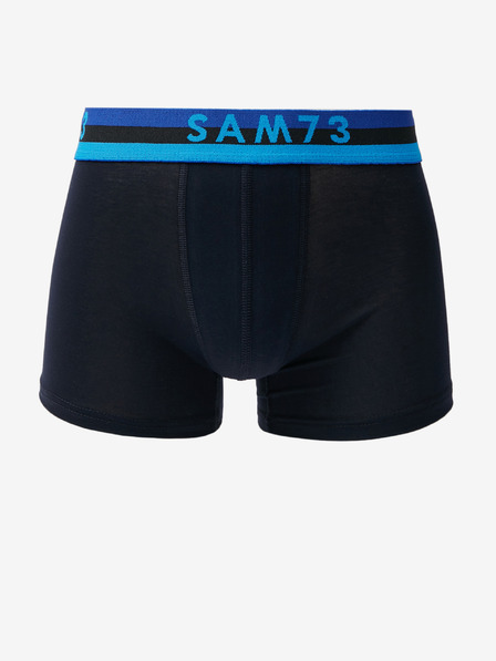 Sam 73 Set doi boxeri barbatesti de culoare albastru si negru SAM 73 Hyacinth