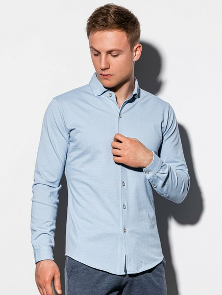 Ombre Clothing Cămașă de bărbați albastru deschis K540