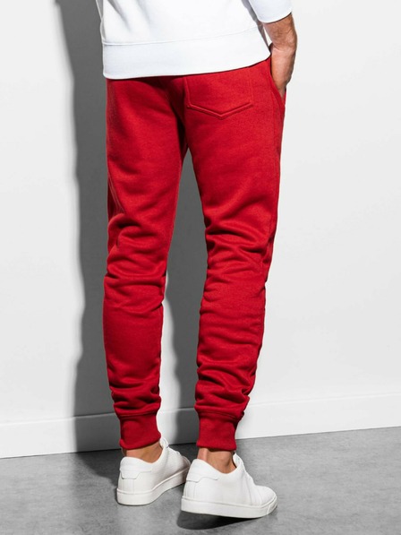 Ombre Clothing Pantaloni de trening de bază roșii pentru bărbați Ombre Clothing