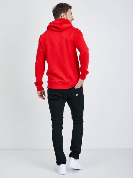 Ombre Clothing Hanorac de bază roșu pentru bărbați Ombre Clothing