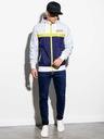 Ombre Clothing Jachetă de primăvară pentru bărbați albastră și albă Ombre Clothing C438