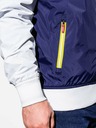 Ombre Clothing Jachetă de primăvară pentru bărbați albastră și albă Ombre Clothing C438