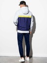 Ombre Clothing Jachetă de primăvară pentru bărbați albastră și albă Ombre Clothing C438