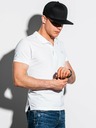 Ombre Clothing Tricou polo de bază alb pentru bărbați Ombre Clothing