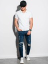 Ombre Clothing Tricou polo de bază alb pentru bărbați Ombre Clothing