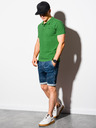 Ombre Clothing Tricou polo basic verde Ombre Clothing pentru bărbați