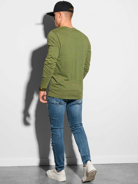 Ombre Clothing Cămașă de bază verde pentru bărbați Ombre Clothing
