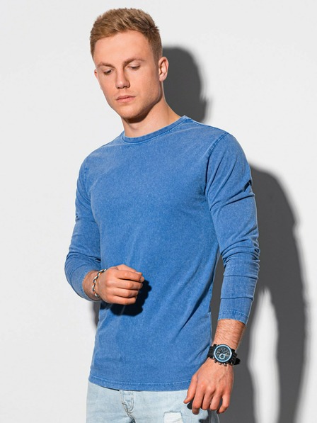 Ombre Clothing Cămașă de bază albastră pentru bărbați Ombre Clothing