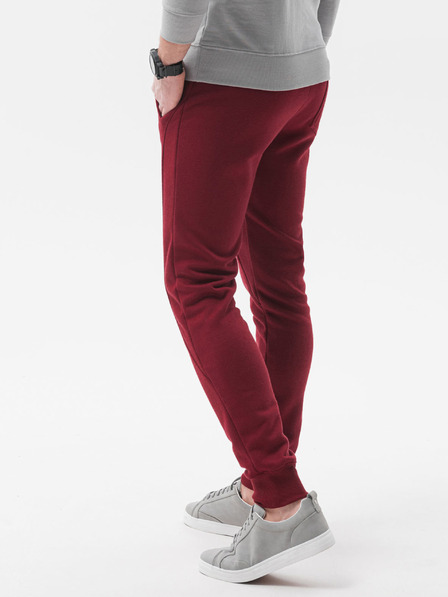 Ombre Clothing Pantaloni de trening basic burgundy pentru bărbați Ombre Clothing