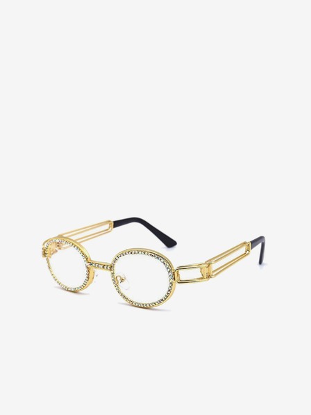 VEYREY VeyRey Clear Glasses Oval Clair Gold