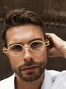 VEYREY VeyRey Clear Glasses Oval Clair Gold