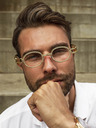 VEYREY VeyRey Clear Glasses Oval Clair Gold