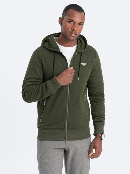 Ombre Clothing Hanorac bărbați kaki Ombre Clothing
