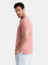 Ombre Clothing Tricou polo de bază roz pentru bărbați Ombre Clothing