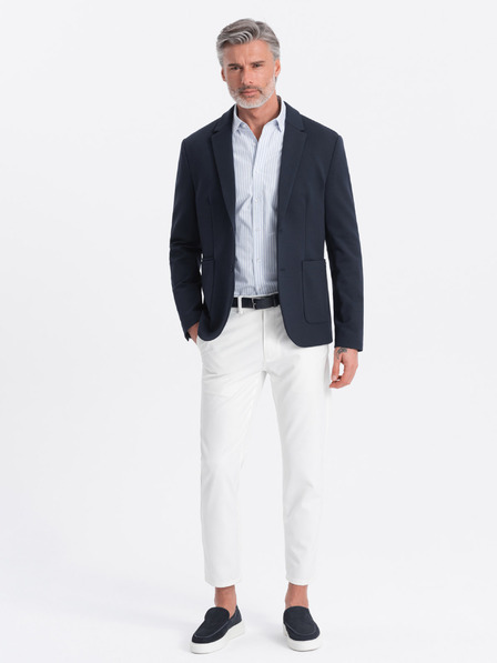 Ombre Clothing Jachetă pentru bărbați albastru închis cu buzunare Ombre Clothing