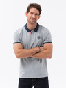Ombre Clothing Tricou polo gri pentru bărbați Ombre Clothing