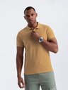 Ombre Clothing Tricou polo basic pentru bărbați, muștar Îmbrăcăminte Ombre