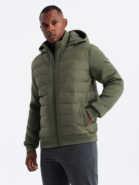 Ombre Clothing Jachetă matlasată pentru bărbați cu guler înalt Îmbrăcăminte Ombre
