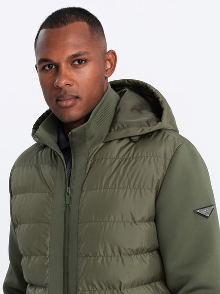 Ombre Clothing Jachetă matlasată pentru bărbați cu guler înalt Îmbrăcăminte Ombre