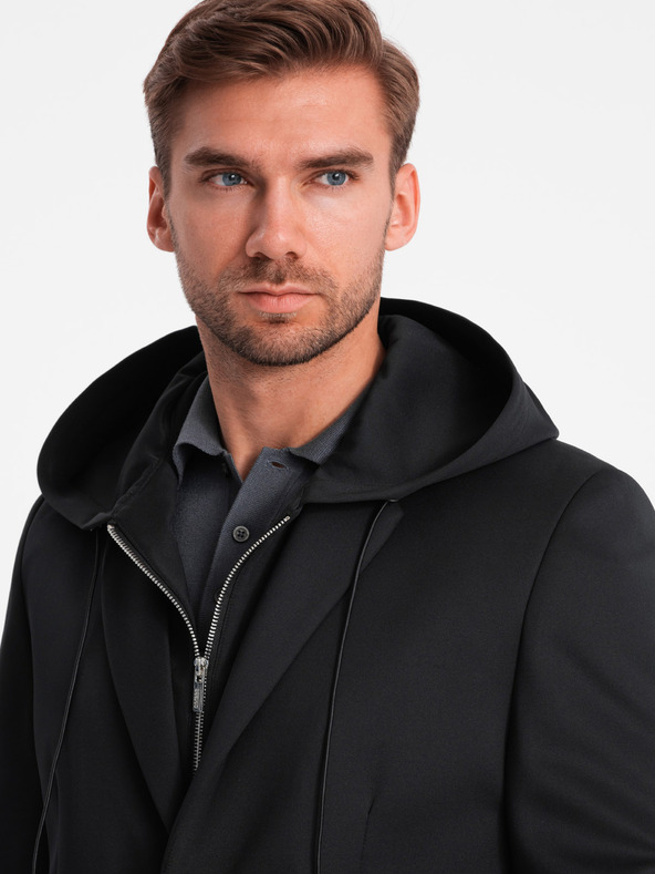 Ombre Clothing Jachetă pentru bărbați cu căptușeală detașabilă și glugă Ombre Clothing