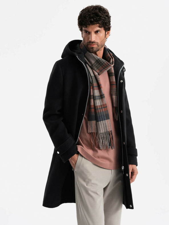 Ombre Clothing Palton cu glugă pentru bărbați Ombre Clothing