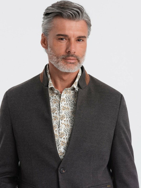 Ombre Clothing Jachetă bărbătească bronzată cu guler ridicat Ombre Clothing