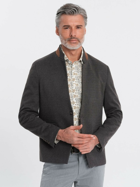 Ombre Clothing Jachetă bărbătească bronzată cu guler ridicat Ombre Clothing