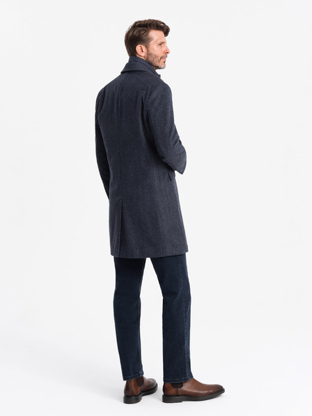 Ombre Clothing Ombre Clothing V2 OM-COWC-0121 Palton bărbătesc cu nasturi din amestec de lână