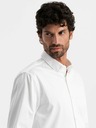 Ombre Clothing Cămașă satin bărbați Ombre Clothing SLIM FIT V1 OM-SHOS-0176