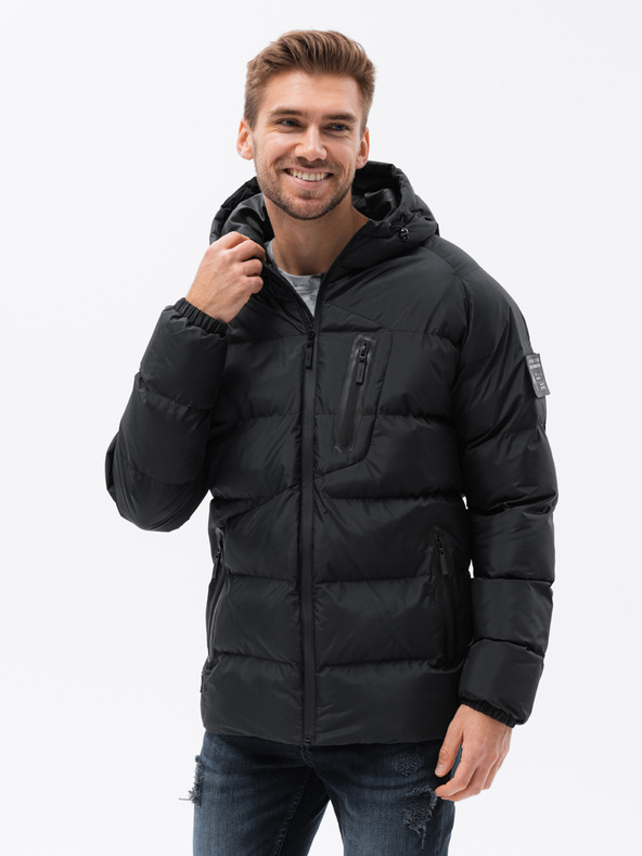 Ombre Clothing Jachetă bărbătească matlasată cu izolație puternică Îmbrăcăminte Ombre