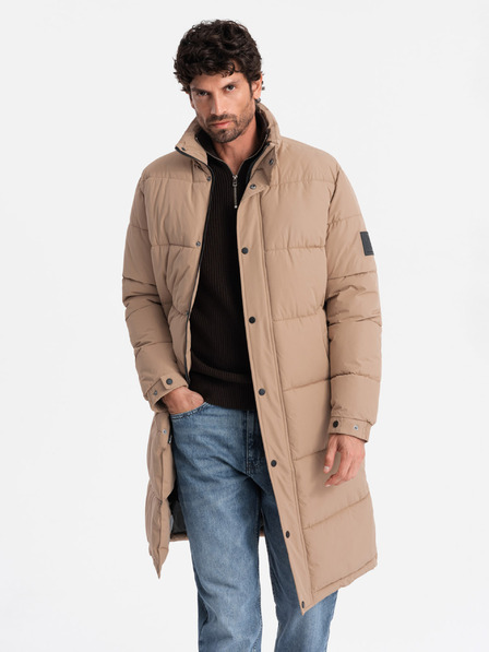 Ombre Clothing Jachetă parka lungă matlasată pentru bărbați cu glugă detașabilă Ombre Clothing