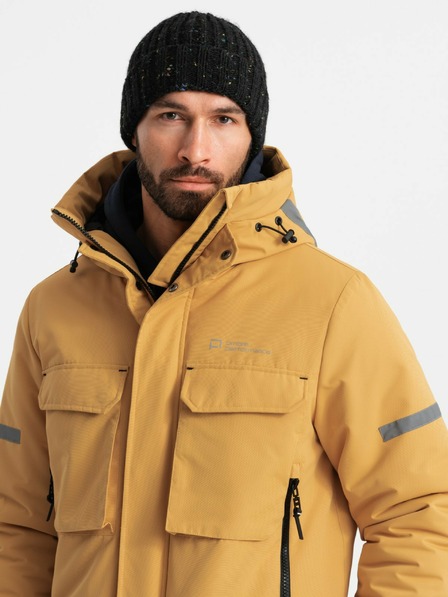 Ombre Clothing Jachetă lungă izolată pentru bărbați Ombre Clothing