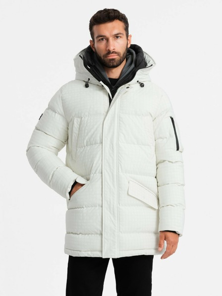 Ombre Clothing Jachetă parka lungă de exterior pentru bărbați Ombre Clothing