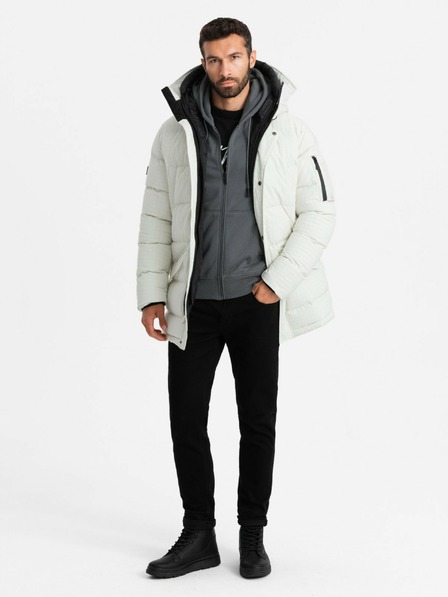 Ombre Clothing Jachetă parka lungă de exterior pentru bărbați Ombre Clothing
