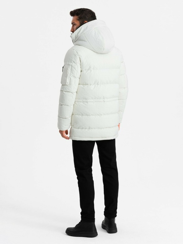 Ombre Clothing Jachetă parka lungă de exterior pentru bărbați Ombre Clothing